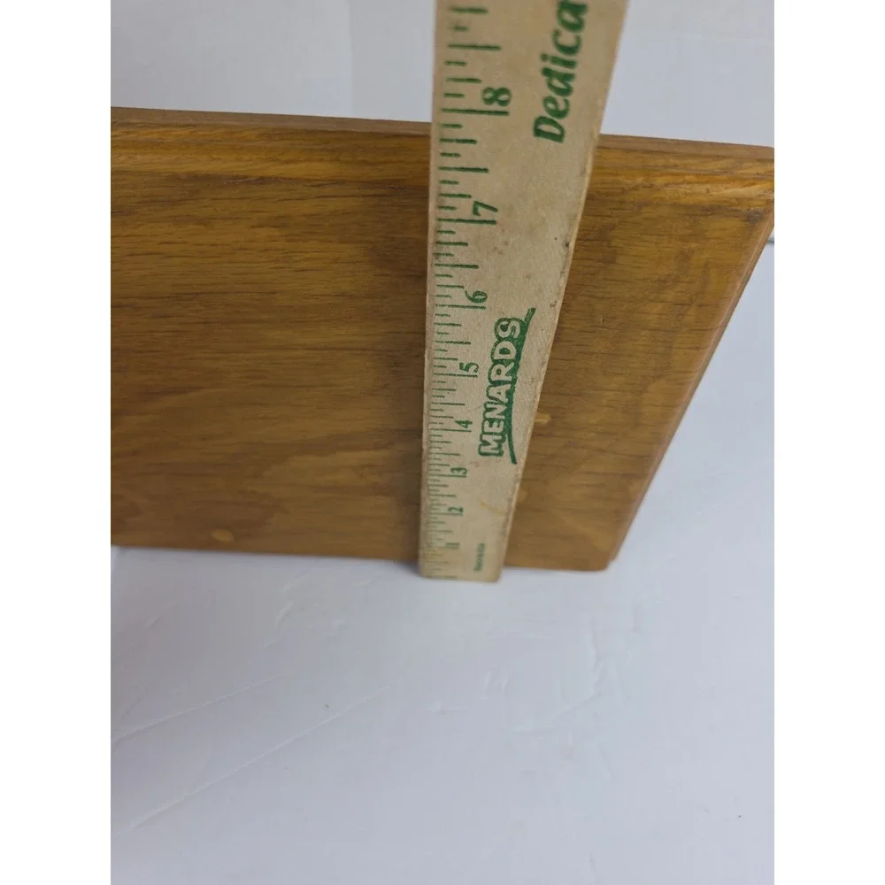 Vintage Oak Small Wall Shelf Farmhouse Cottagecore 14X7